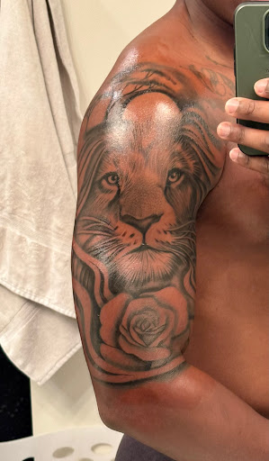 Explore great white shark tattoo ideas, creative tattoo ideas in Marietta, available at Royal Ink Studio