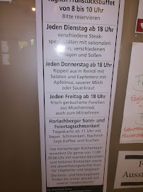 GutsAlm Harlachberg à Bodenmais menu