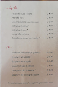 La Frittolina à Loc.Produttiva Ziu-Lauzacco menu