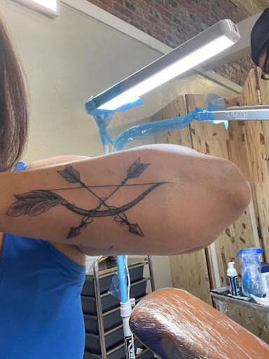 Explore big flower tattoo ideas, creative tattoo ideas in Bowie, available at Studio 81 Tattoos