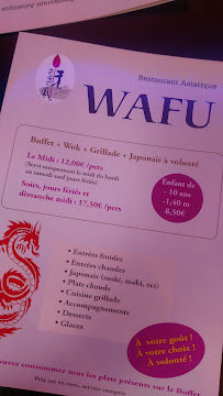 Restaurant Wafu à Granville (la carte)