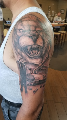 Explore small dog tattoos ideas, creative tattoo ideas in Albuquerque, available at Iron Anchor Tattoo Parlour