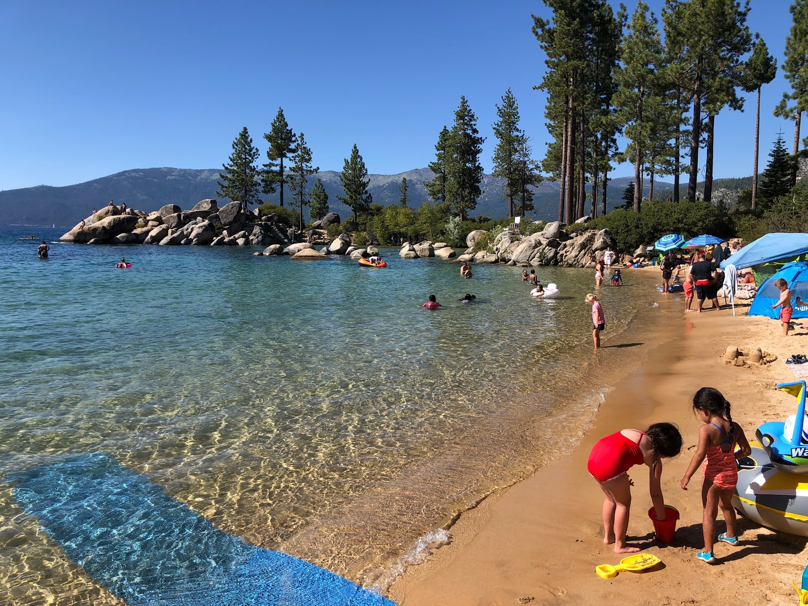 Photo of Sand Harbor Beach with bright sand surface