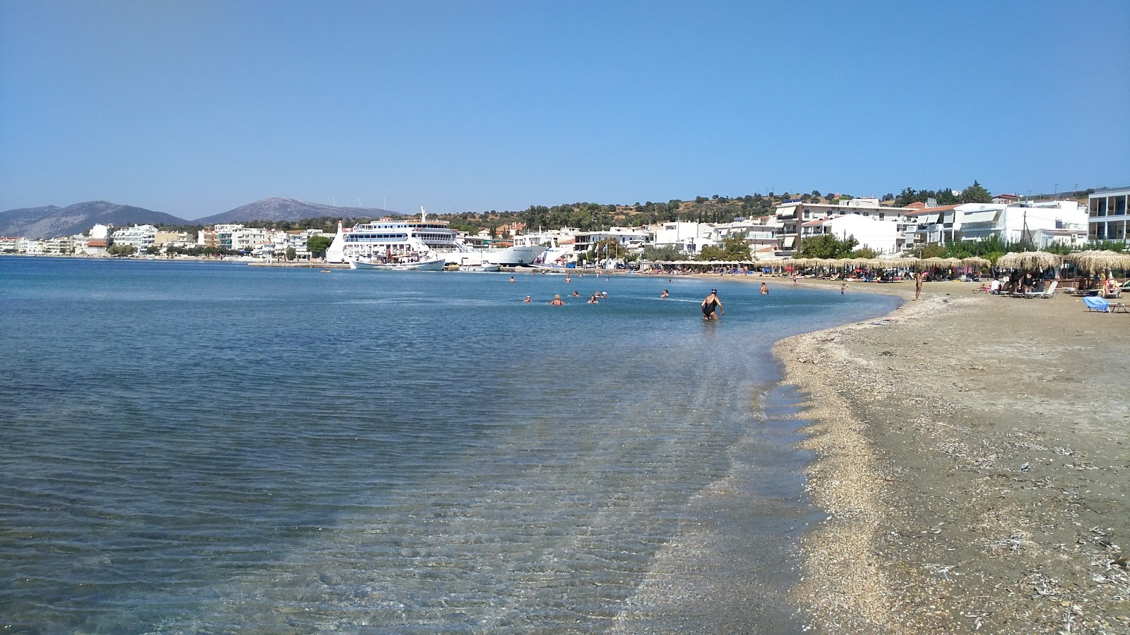 Photo of Nea Stira beach with green pure water surface