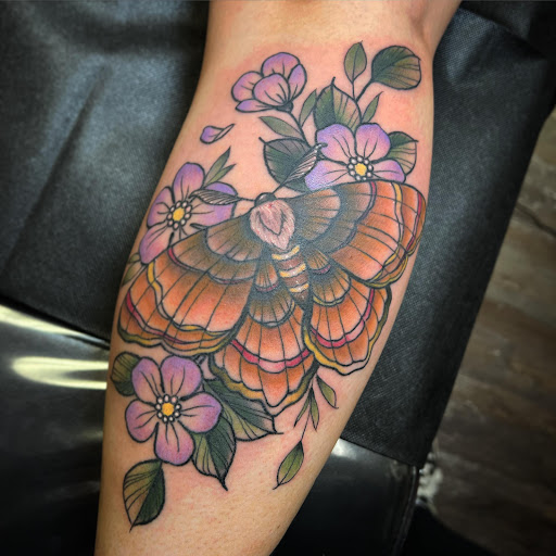 Explore batman logo tattoo ideas, creative tattoo ideas in Hinesville, available at Dark Horse Art Studios