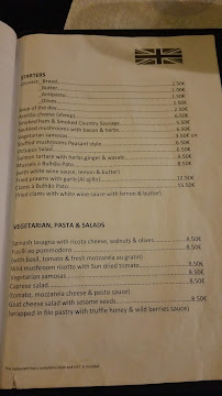 Menu / carte de Stasha à Lisbon