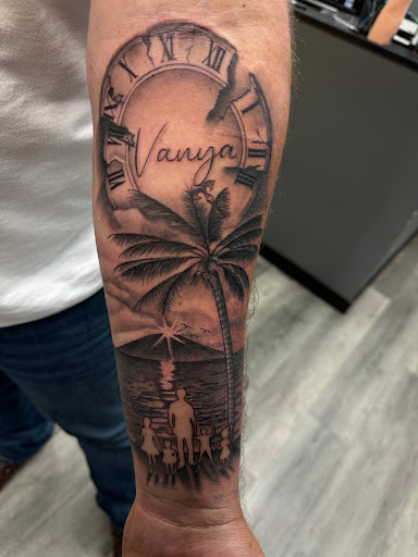 Explore back of the ear tattoo ideas, creative tattoo ideas in Avon Park, available at Lions Den Ink Studio at The Collective