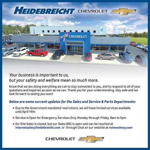 Chevrolet Dealer «Heidebreicht Chevrolet», reviews and photos, 64200 Van Dyke, Washington, MI 48095, USA
