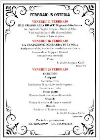 Carte du Osteria San Martino à Inveruno