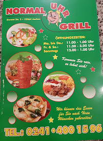 Restauration rapide Normaluhr Grill à Aachen (le menu)