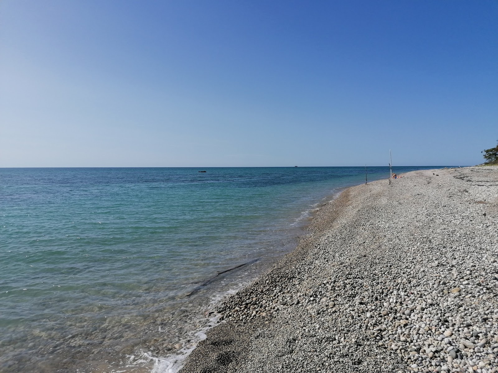 Foto de Gudauta beach con agua cristalina superficie