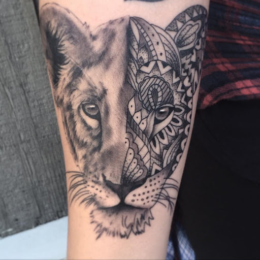 Explore back of ear tattoo ideas, creative tattoo ideas in Mchenry, available at Art and Soul Tattoo Company