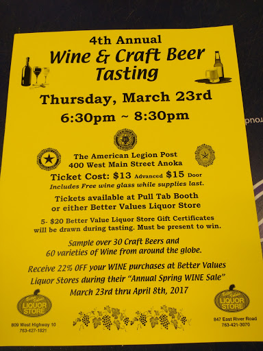 Liquor Store «Better Values Liquor West», reviews and photos, 809 W Main St, Anoka, MN 55303, USA