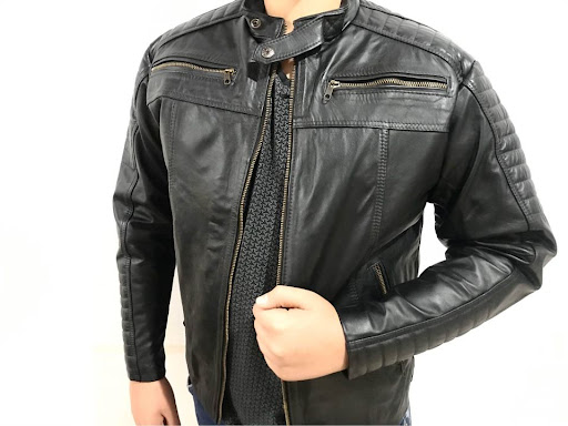 Couro legítimo jaquetas e casacos moto jacket