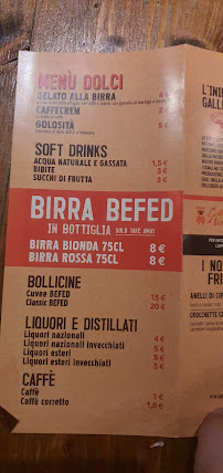 BEFED Brew Pub San Genesio ed Uniti à San Genesio ed Uniti menu