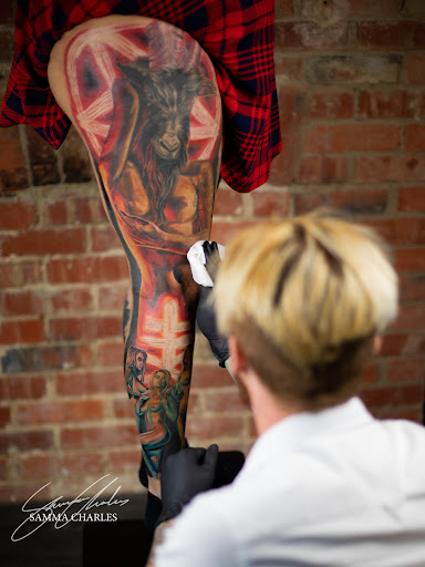 Explore space filling tattoo ideas, creative tattoo ideas in Newton, available at Samma Charles Art