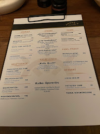Menu du André's 1726 à Witten
