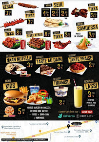 Menu / carte de Sher khan à Montreuil