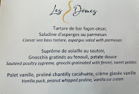 Restaurant LES 3 DOMES à Lyon (la carte)