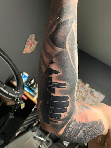 Explore poseidon tattoo ideas, creative tattoo ideas in Tulsa, available at Spaded and Jaded Tattoo