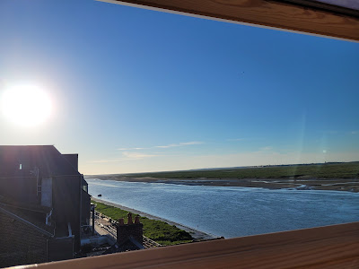 Vue et terrasse panoramique sur la Baie de Somme à Saint-Valery-sur-Somme