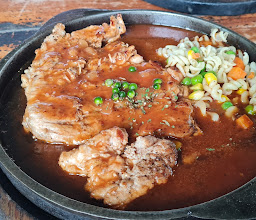 Steak hot pan photo