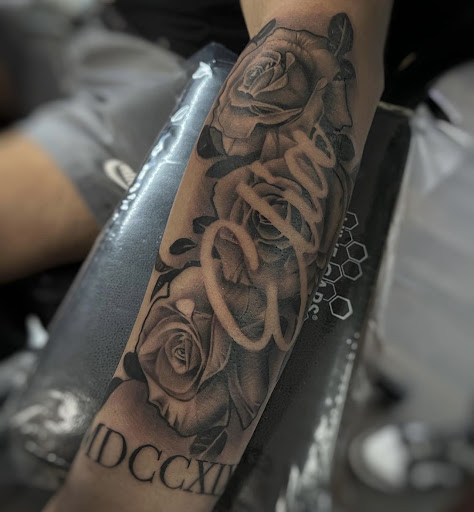 Explore fishing pole tattoo ideas, creative tattoo ideas in Fort Worth, available at Villains Ink