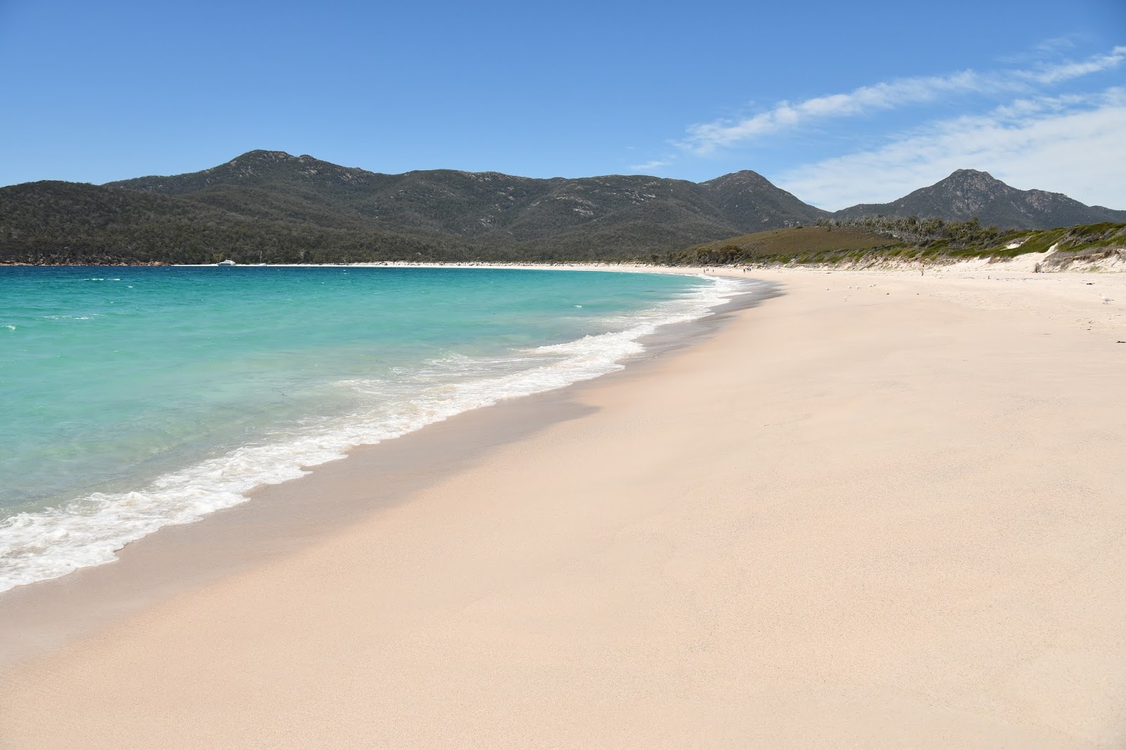 Foto di Wineglass Bay Beach con baia lunga