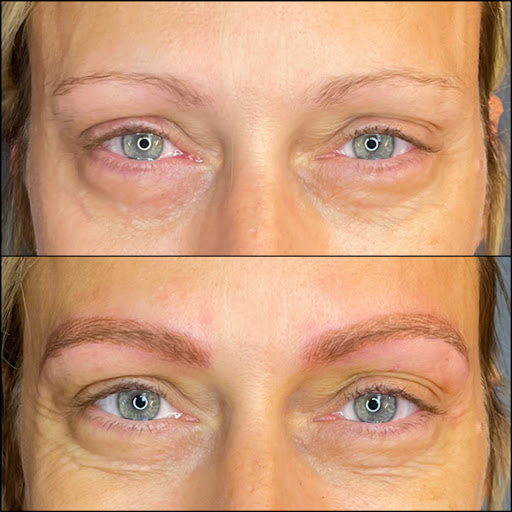 Find flower thigh tattoo ideas for your next unique tattoo in Peoria Heights at BeautiFULL Brows By Jen Microblading - Permanent Makeup Wild Honey Beauty Studio