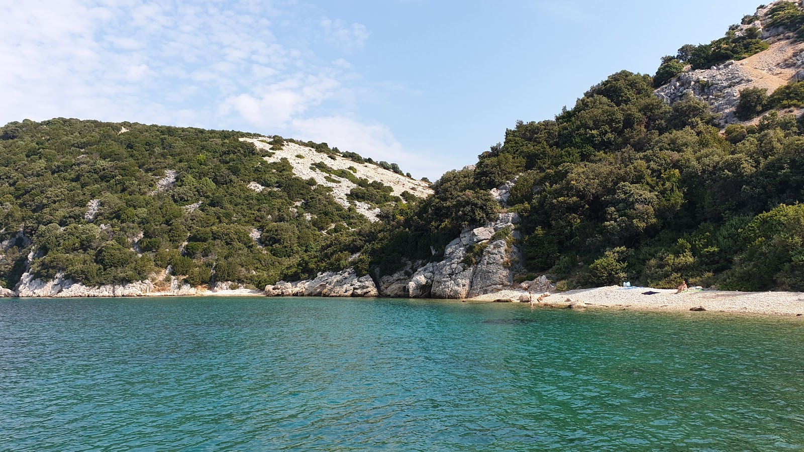 Foto di Kozica beach con una superficie del terreno roccioso