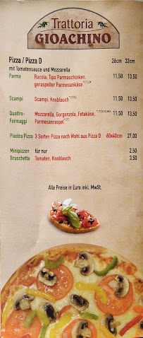 Pizzeria Casetta Croccante à Berlin (la carte)