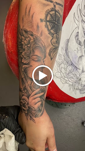 Explore namaste tattoo ideas, creative tattoo ideas in Holly Ridge, available at Evolution Tattoo Studio