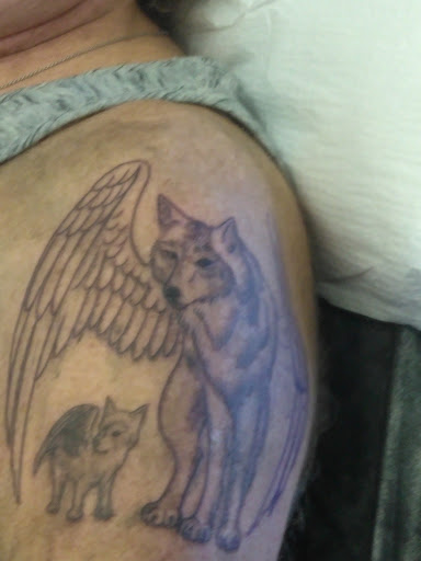 Explore mountain biking tattoo ideas, creative tattoo ideas in Eureka, available at Primal Decor