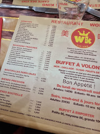 Restaurant asiatique WOK KING à Champs-sur-Marne (la carte)
