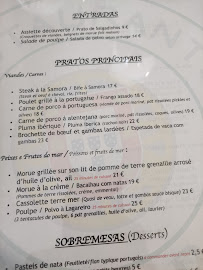 Restaurante Samora à Sainte-Marguerite carte