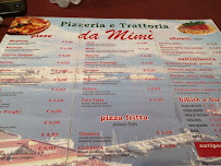 Carte du Pizzeria e Trattoria da Mimi à Naples