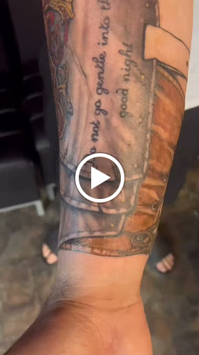 Explore native american sleeve tattoo ideas, creative tattoo ideas in Mesa, available at Ranger Tattoo & Piercing