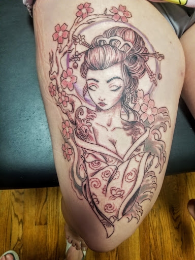 Explore cool full sleeve tattoo ideas, creative tattoo ideas in Livingston, available at Speakeasy Tattoo