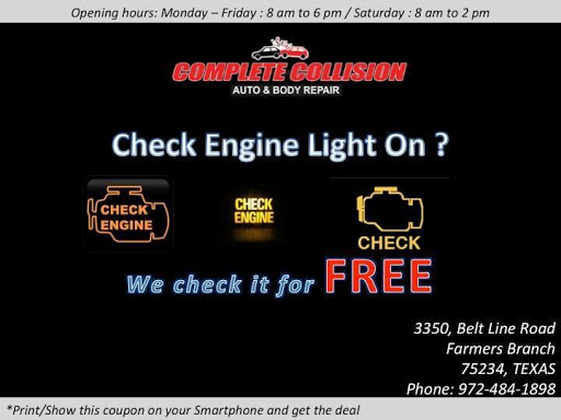 Auto Body Shop «Complete Collision Auto & Body Repair», reviews and photos, 3350 Belt Line Rd, Farmers Branch, TX 75234, USA