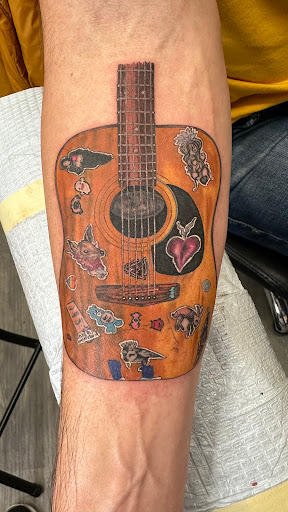 Explore egyptian chest tattoo ideas, creative tattoo ideas in Colorado Springs, available at Cheyenne Mountain Tattoo Co