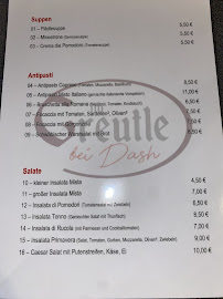Menu / carte de Wirtshaus im Greutle - bei Dash à Mengen