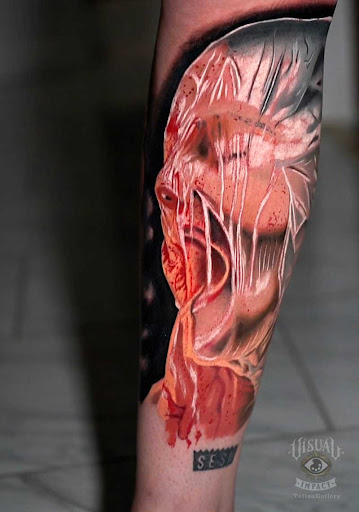 Explore men's family sleeve tattoo ideas, creative tattoo ideas in Matthews, available at Visual Impact Tattoo Gallery