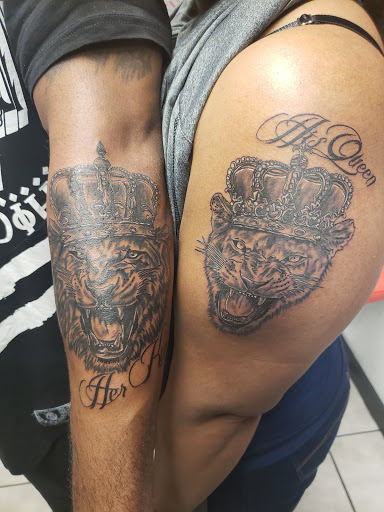 Explore minimal couple tattoo ideas, creative tattoo ideas in Hammond, available at China Doll Tattoo & Piercing