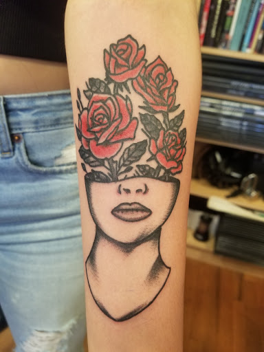 Explore head tattoo ideas for guys, creative tattoo ideas in Brooklyn, available at Electric Lotus Tattoo