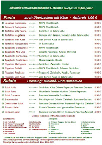 Menu du Pizzeria Caravella à Mannheim