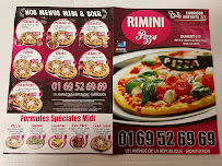 Menu / carte de Pizzas Rimini à Montgeron