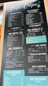 Crêperie Shop ta crêpe à Salon-de-Provence (le menu)
