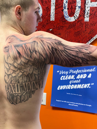 Explore skiing tattoo ideas, creative tattoo ideas in Indianapolis, available at A-1 Art Tattoos LLC