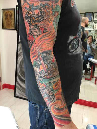 Explore rip grandpa tattoo ideas, creative tattoo ideas in Dallas, available at Carl Hallowell, Horisho