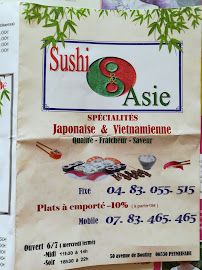 Sushi Et Asie à Peymeinade menu